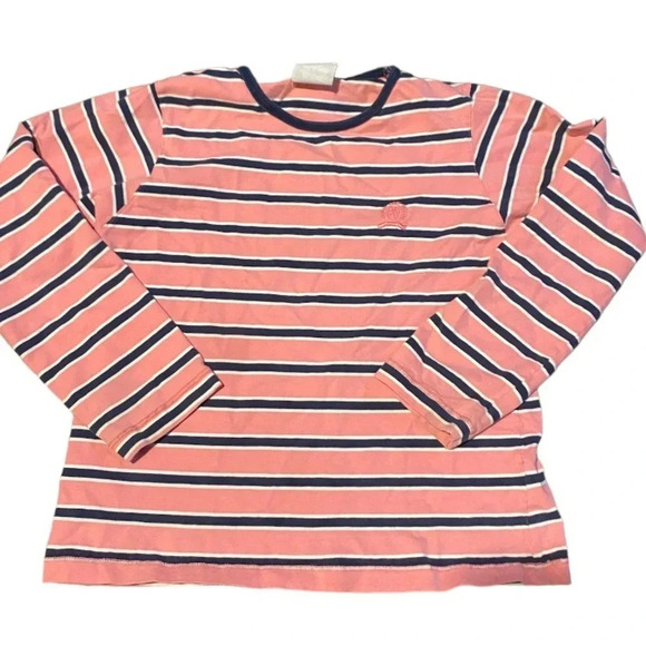 TOMMY HILFIGER EUC GIRLS PINK BLUE WHITE TOP SHORT TEE TSHIRT GIRL TOPS SOZE 6X - Picture 1 of 2